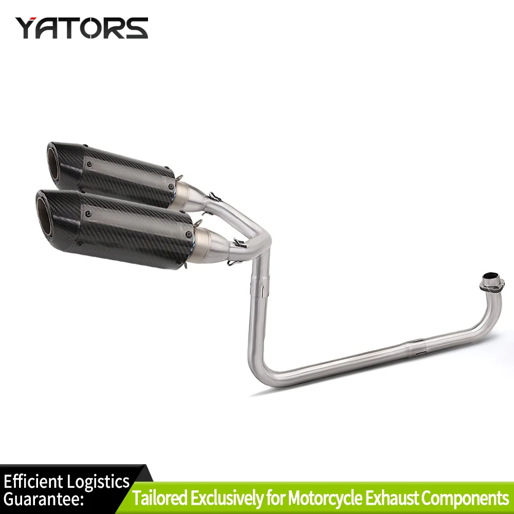 Motorcycle Exhaust Pipe Kit, Stainless Steel Front Pipe & Rear Muffler, Fit for Honda MSX125 (GROM) 2012-2020
