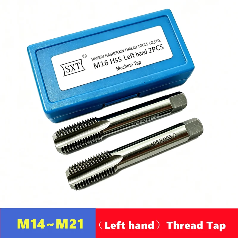 HSS Left-hand Metric Straight Groove Tap M14-M21, Used for Machine Tool Metal Internal Thread Tapping Tool