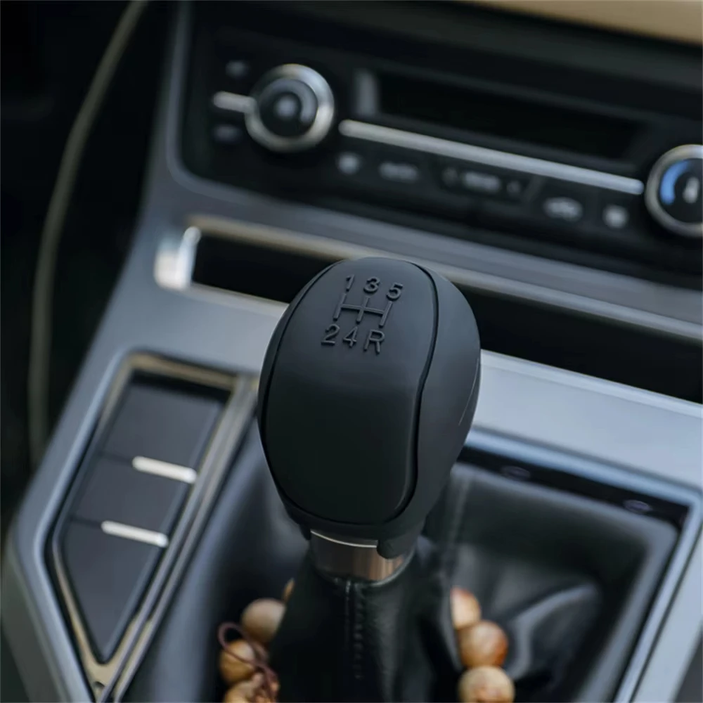 Car Silicone Gear Shift Knob Cover Handbrake Non Slip Grip Handle Case Automobiles Gear Shift Collars Car Interior Accessories