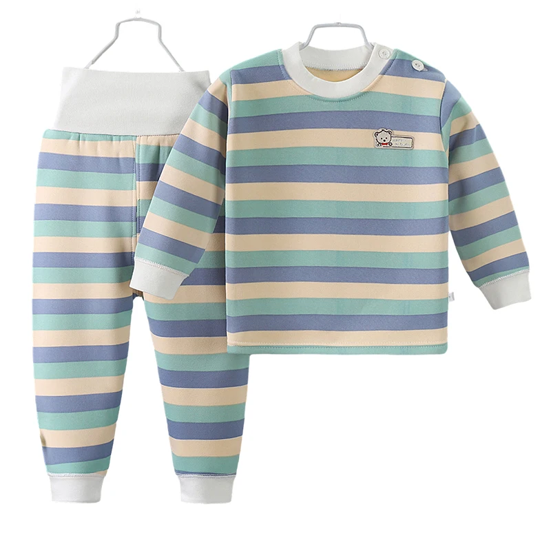 Imagen 6: Conjuntos de Ropa Interior para Niños, Gruesos y Cálidos, de Felpa, para Niños y Niñas, Trajes de Otoño e Invierno