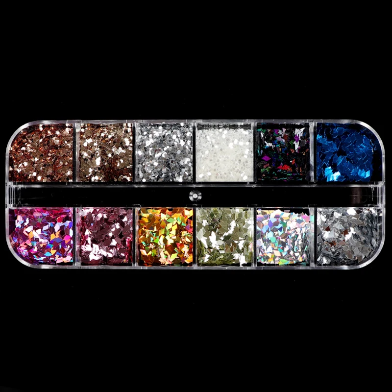 Paillettes rombo Glitter olografici per Nail Design scintillanti a forma di diamante Paillette fiocchi decorazioni per Nail Art accessori