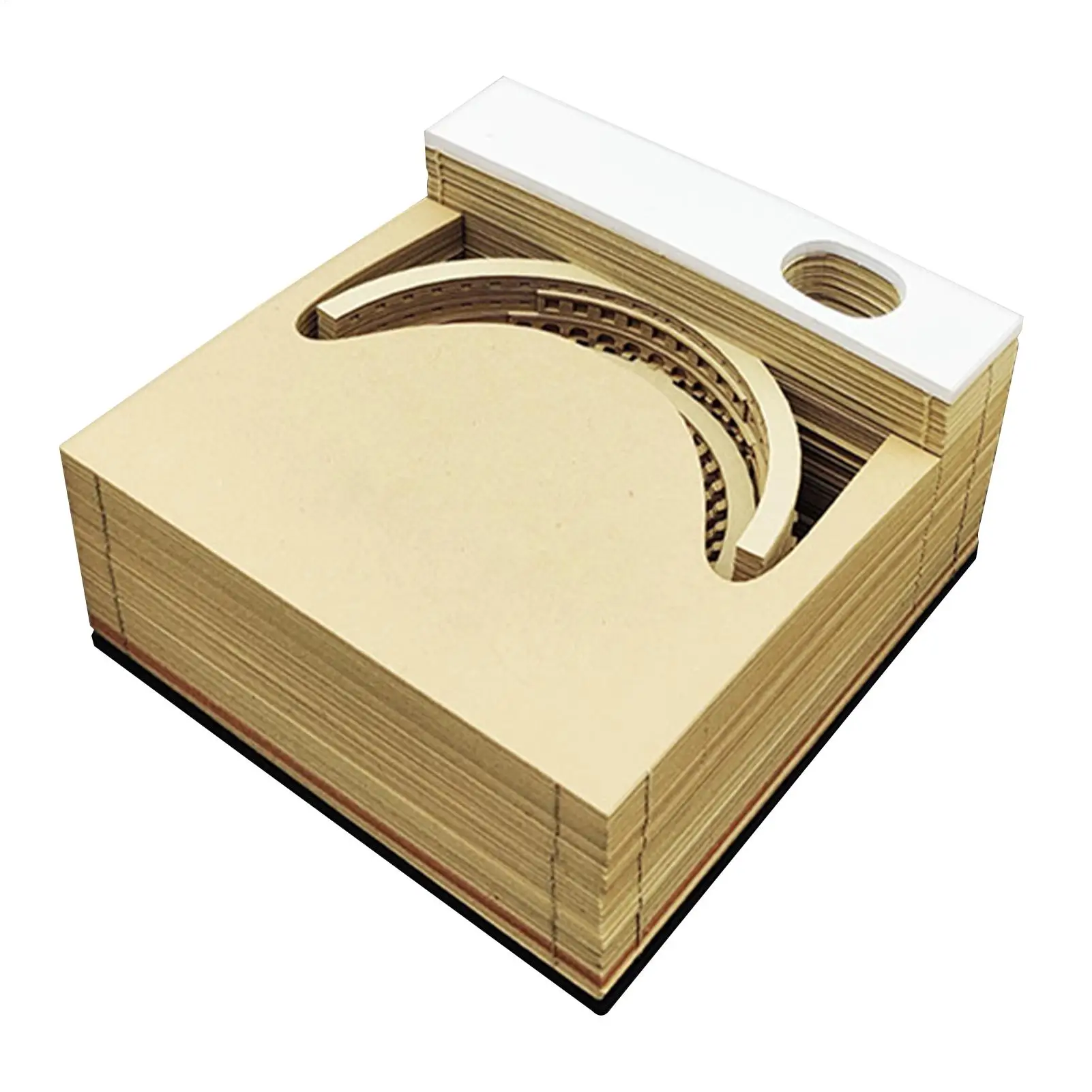 3D Tear-Away Calendar 2026 Paper Carving Art Memo Pad Creative Desk Decor & Unique Gift for Office Home Christmas Thanksgiving