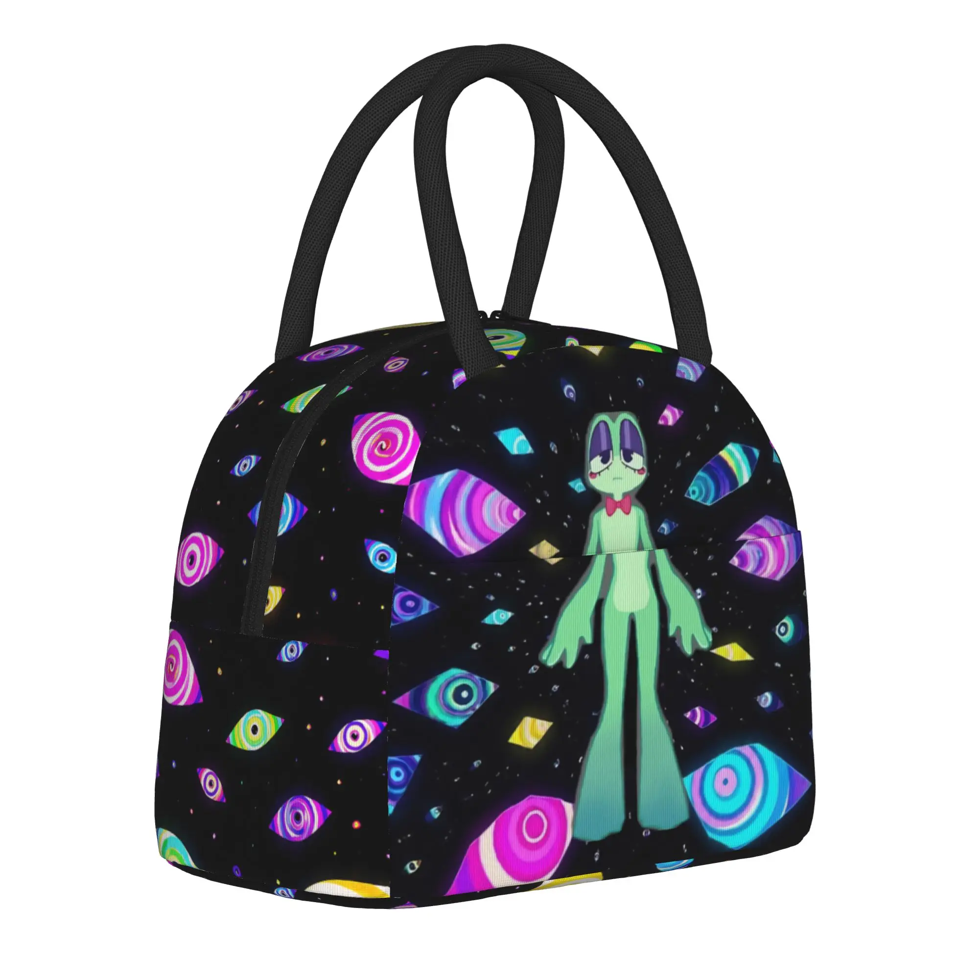 Cartoon Digitals Circus  Insulated Lunch Bag Cooler Bag Reusable  High Capacity Lunch Box Tote Bento Pouch College  Outdoor
