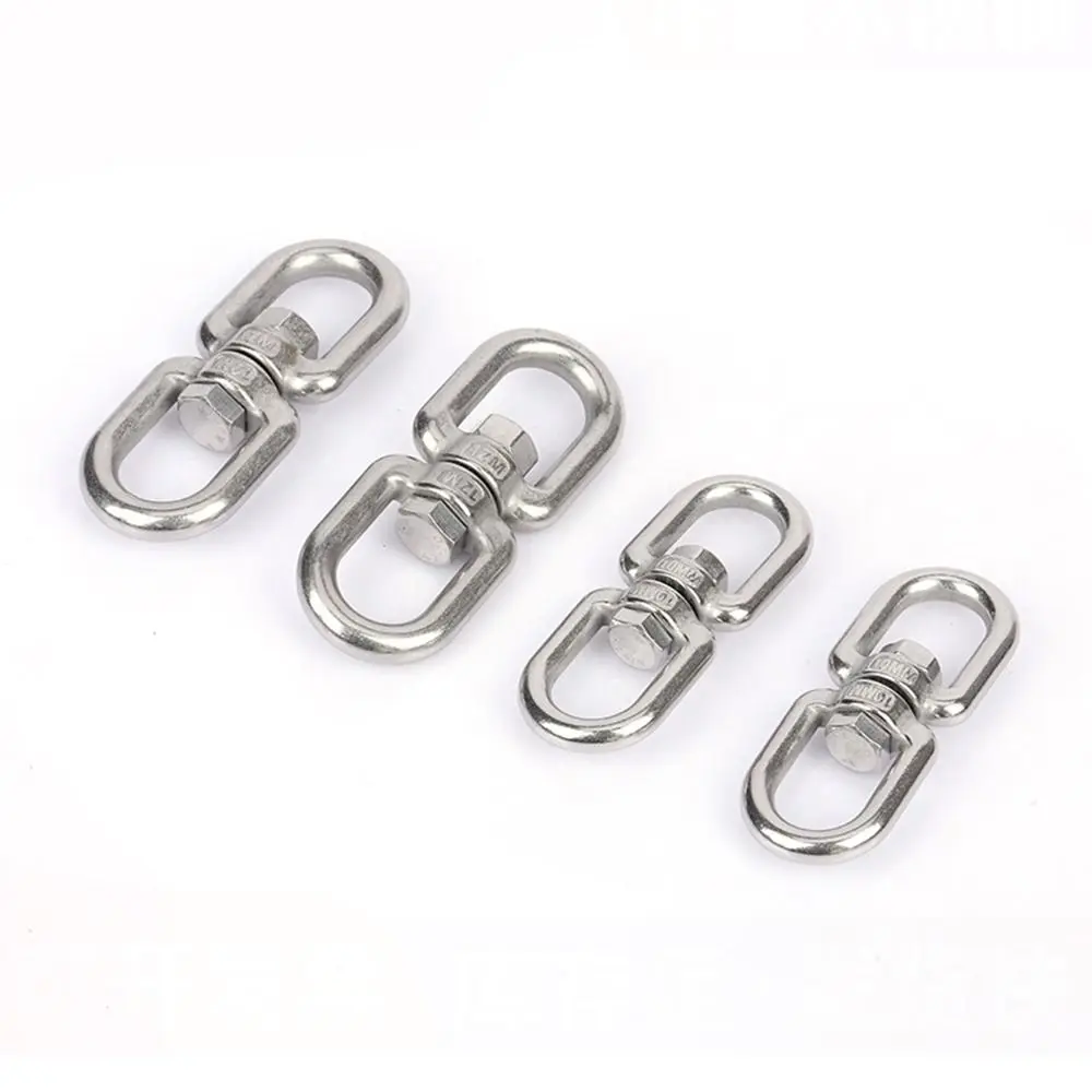 1Pcs Eye Connectors 8 Ring Hook 304 Stainless Steel M4 M5 M6 M8 Carabiner Clasp 4mm 5mm 6mm 8mm Universal Marine Anchor Swivel