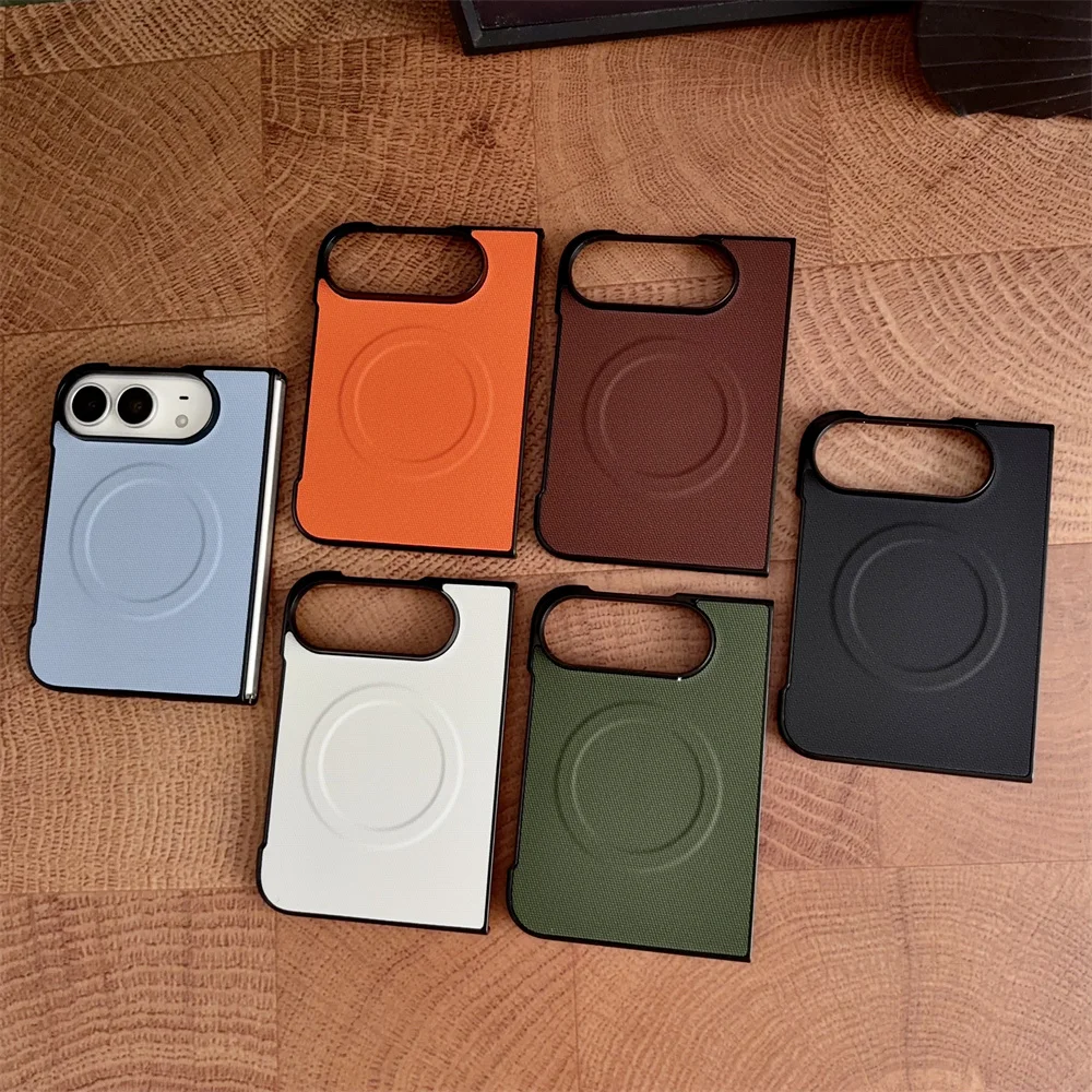 Korea For MagSafe Magnetic Phone Case For iPhone Duo 360° Rotating Stand Hard PC Foldable Shockproof Full Cover Protective Shell
