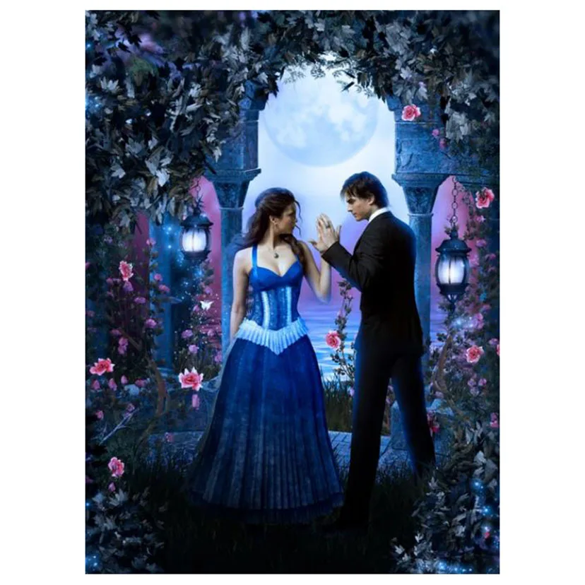 

5D DIY Full Drill Diamond Painting the Vampire Diaries Picture Diamond Embroidery Cross Stitch Kit for Home Decor Art KB0506