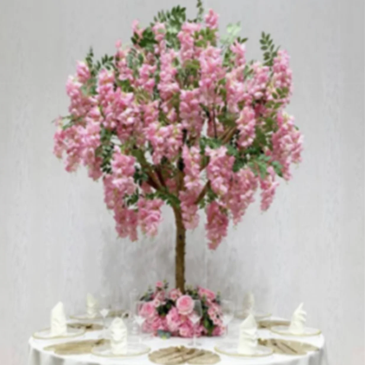 2pcs Customize Artificial Sakura Trees centerpieces Supplier Wedding Decor Table flower stand  Centerpieces Cherry Blossom Tree