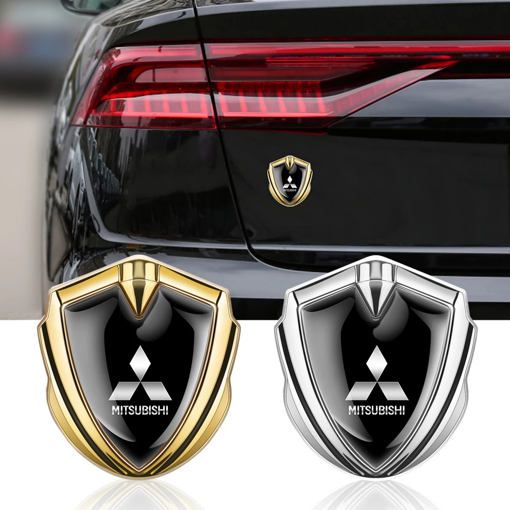 1PCS 3D Metal Car Side Fender Sticker Shield Emblem Accessories for MITSUBISHI Ralliart Lancer Competition ASX EX LANCER AIRTREK