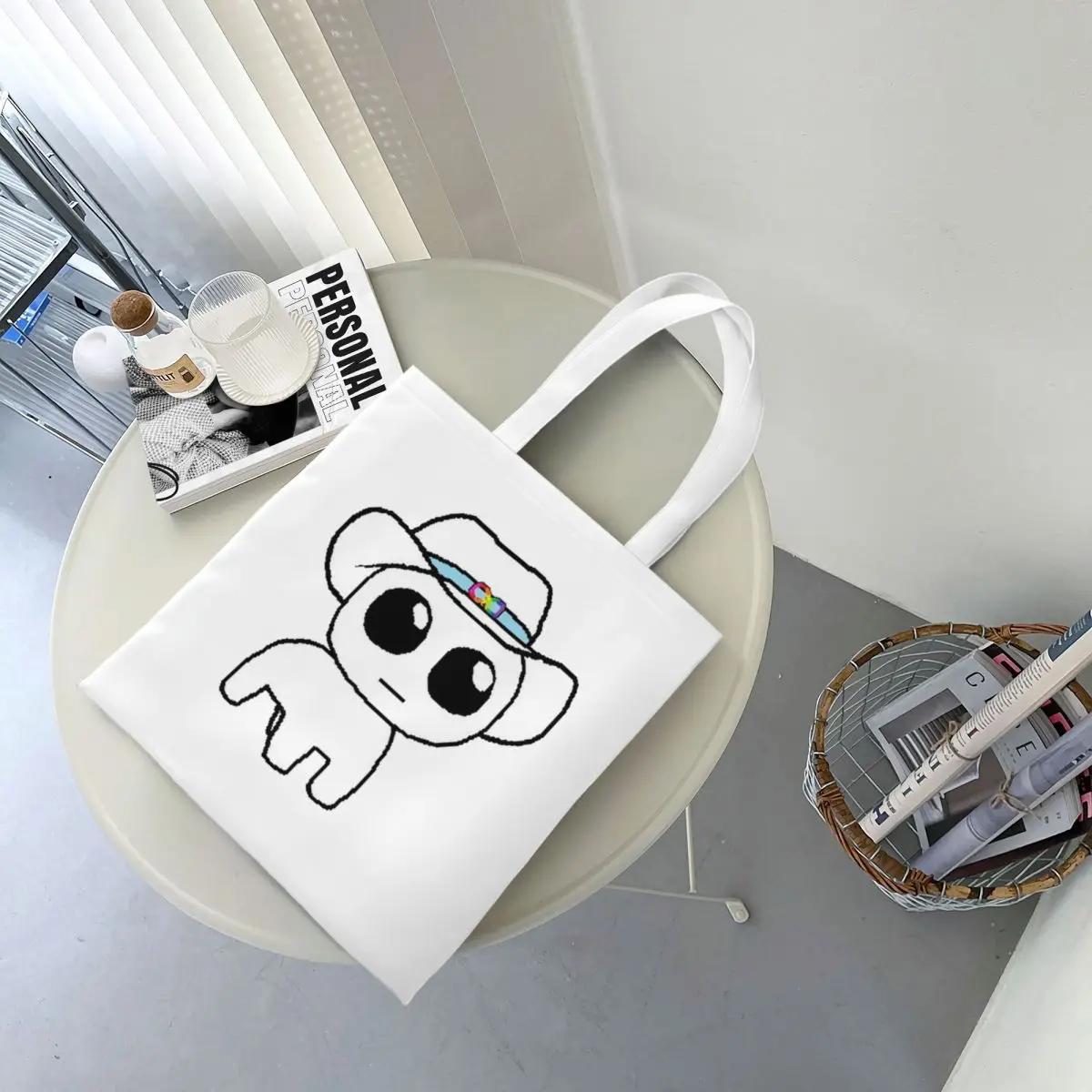 TBH Autism Creature Meme Yippee Shopping Bags Girls Canvas The Tote Bag Reusable Women Shoulder Tote Travel Handbag