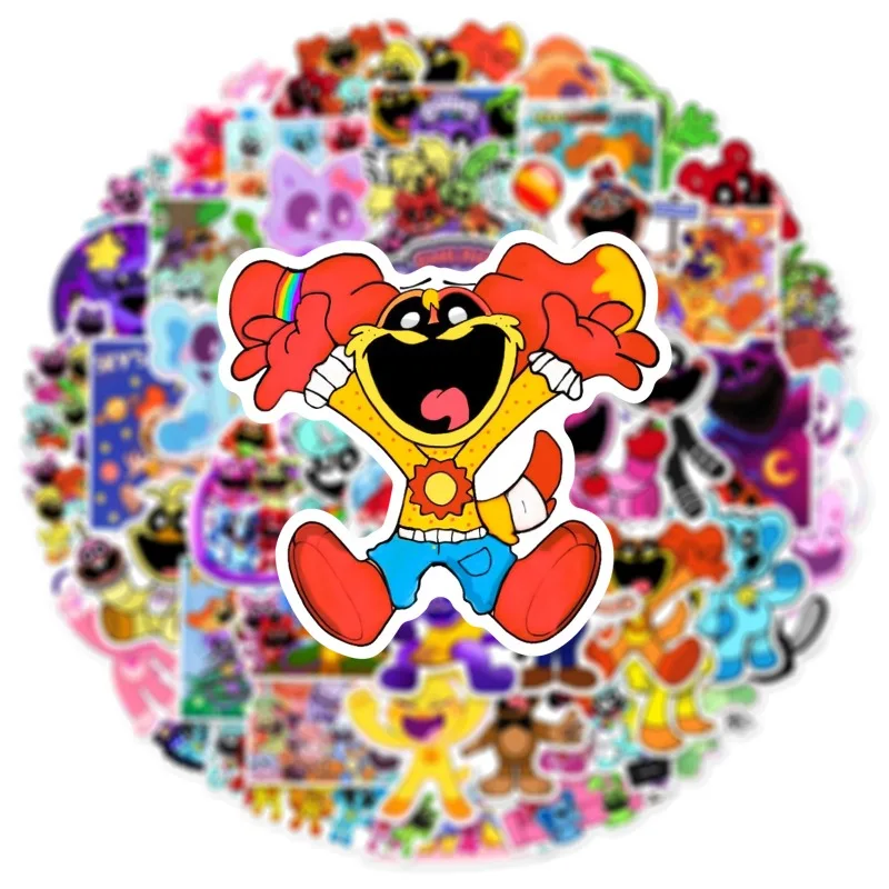 Hot Game Poppy Playtimes Series 50PCS DIY Sticker Cartoon Character Creative Printing Water Cup Phone Case Graffiti Sticker - view 3