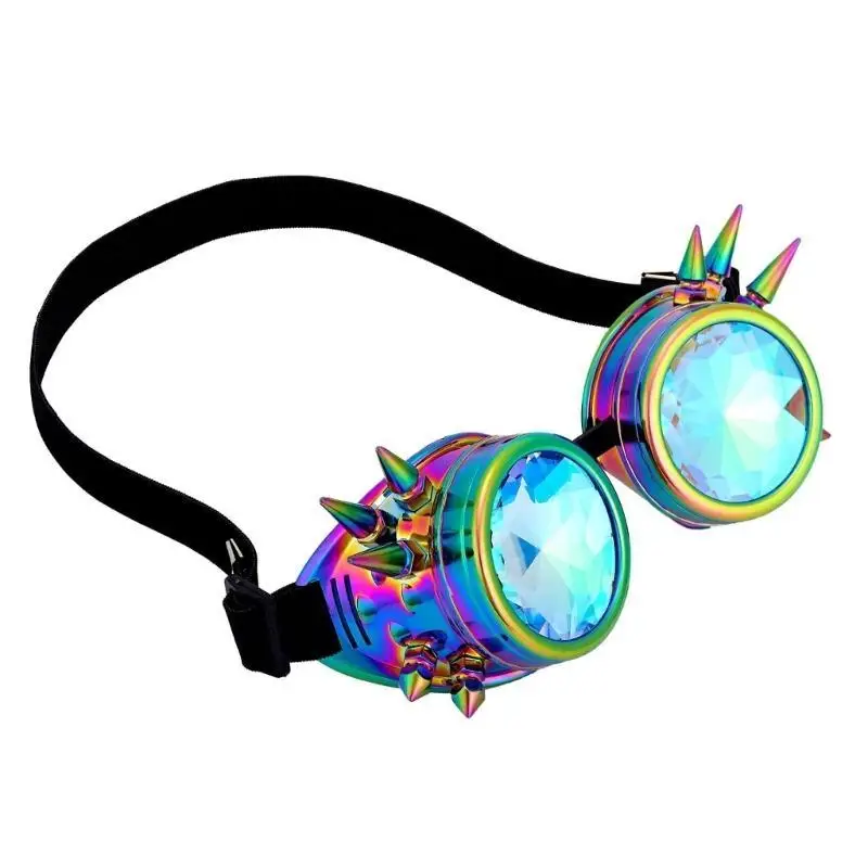 نظارات R1WE خمر القوطية العصر الصناعي نظارات المشكال Steampunk نظارات Kaleidoscop