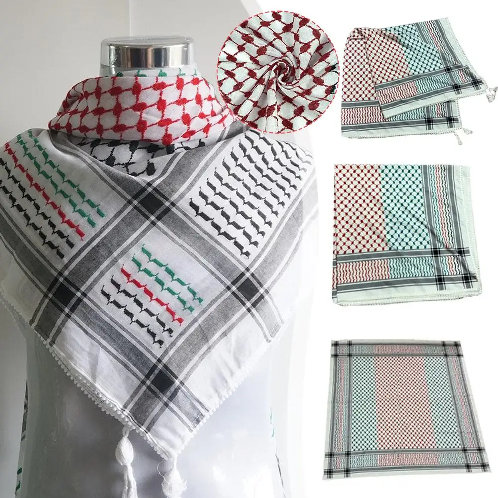 

Colorful Plaid Muslim Scarf Tactical Desert Arab Scarves Hiking Square Men Sand Scarf Outdoor Windproof Women Prevention B6k8