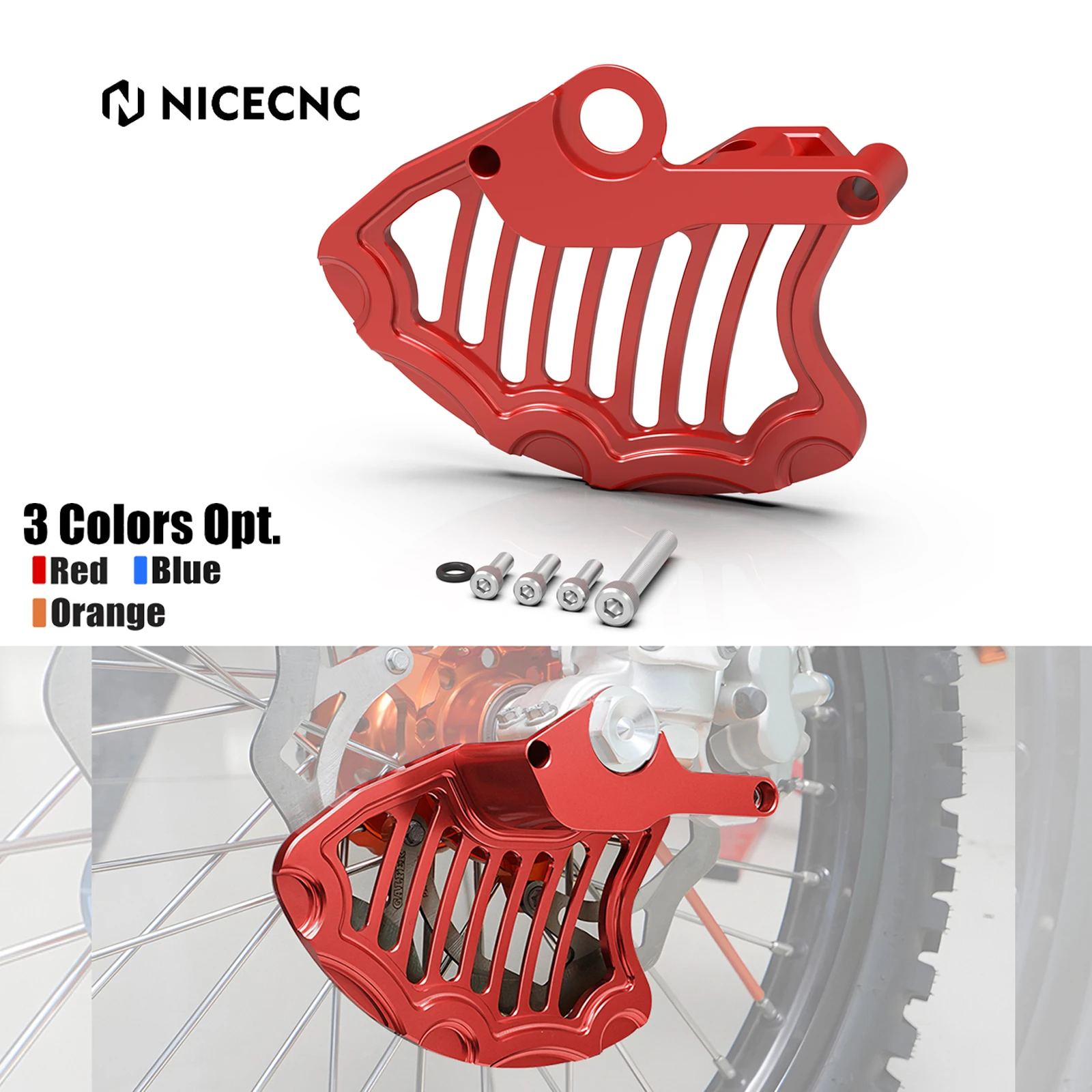 

NICECNC For GasGas EC 300 EC 250 EX 250 300 MC 125 EXF MCF ECF 250 350 450 2021-2023 Front Brake Disc Guard For Husqvarna TE 300