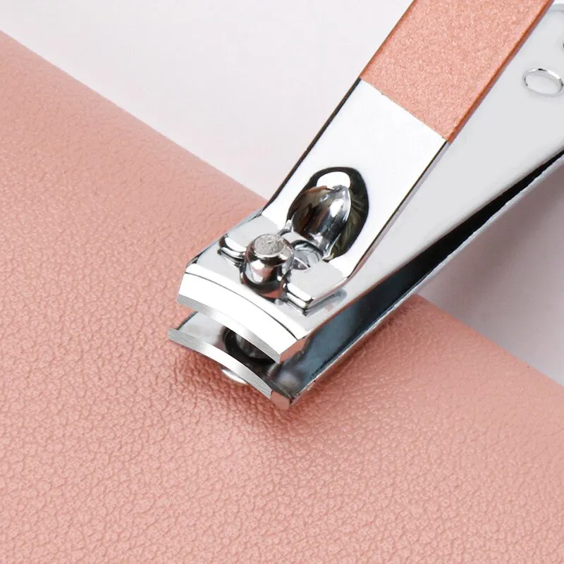 ชุดกรรไกรตัดเล็บ7ชิ้นชุดกรรไกรตัดเล็บเท้าพร้อมเคสหนัง PU สีสันสดใส