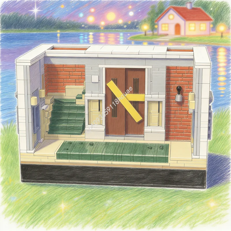 

1008 деталей MOC: Модель лифта «Теория большого взрыва» (Broken Elevator), конструктор, рождественский подарок, креативная игрушка, идея для самостоятельной сборки