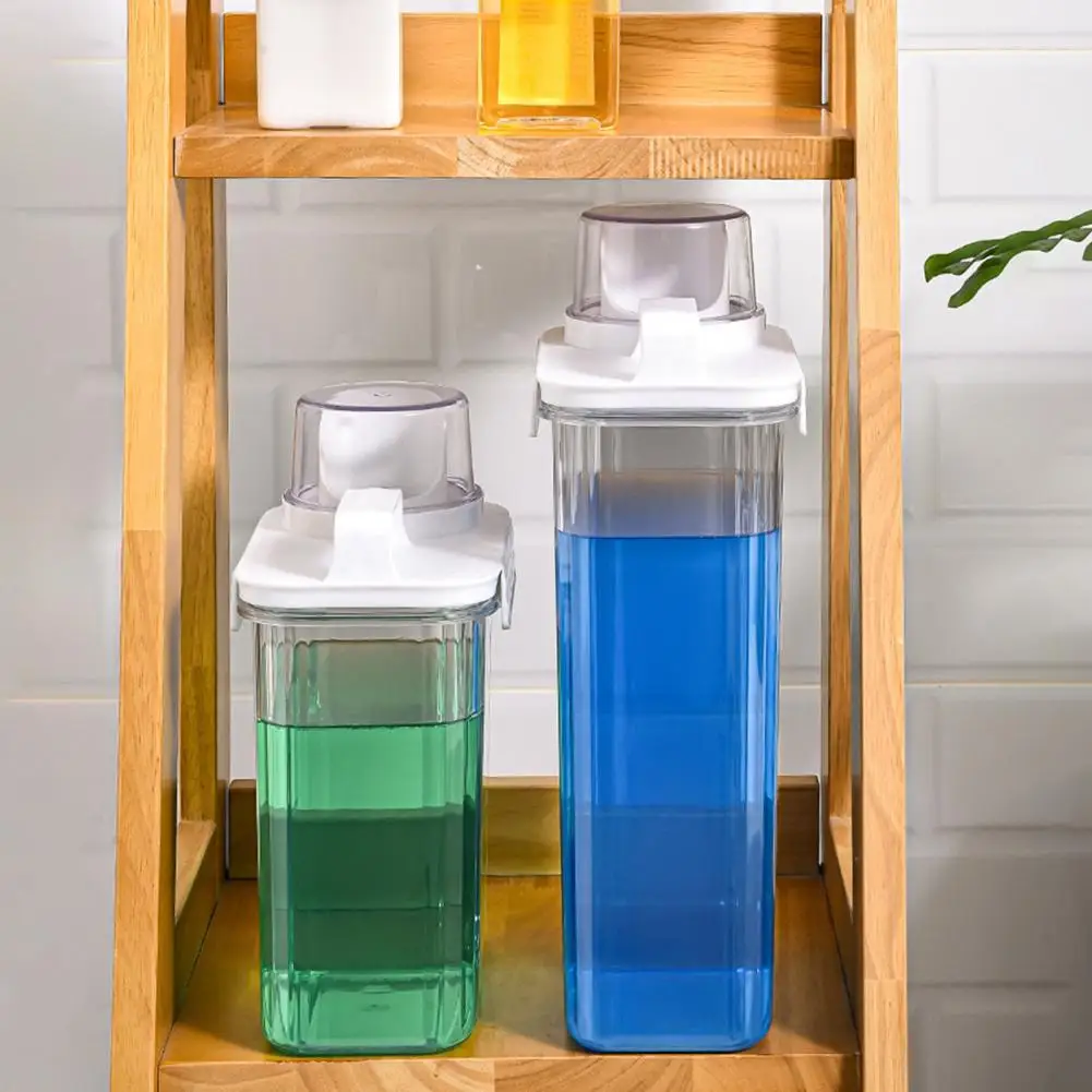 Sealed Plastic Dispenser Dispensing Bottle Laundry Detergent Dispenser Bottle Set for Easy Pouring Organization for Storage