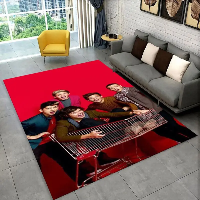 Popular One D-Direction Singer 1D Non-Slip Area Rug for Living Room,Bedroom,Playroom,Carpet Floor Mat Home Decor Rug  Room