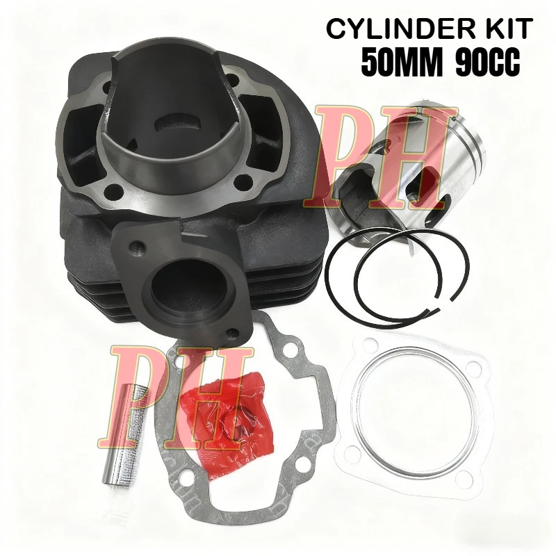

90cc Cylinder Kit&Head 50mm Piston Kit For Honda SHADOW JOKER 90 SRX9-0 CABINA/BROAD 90 TYPE 3 CUB EZ 9 0 LEAD 90 1998-2004 AF28