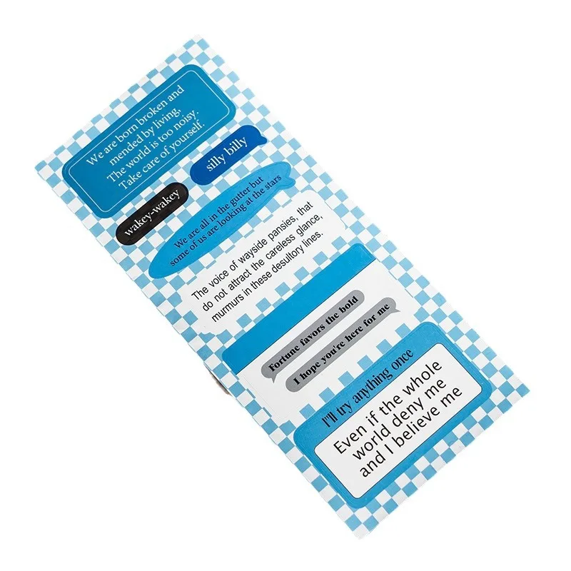 Chat dialog box sticker package, English sticker, handbag decoration material, creative phone case, water cup, handbag sticker