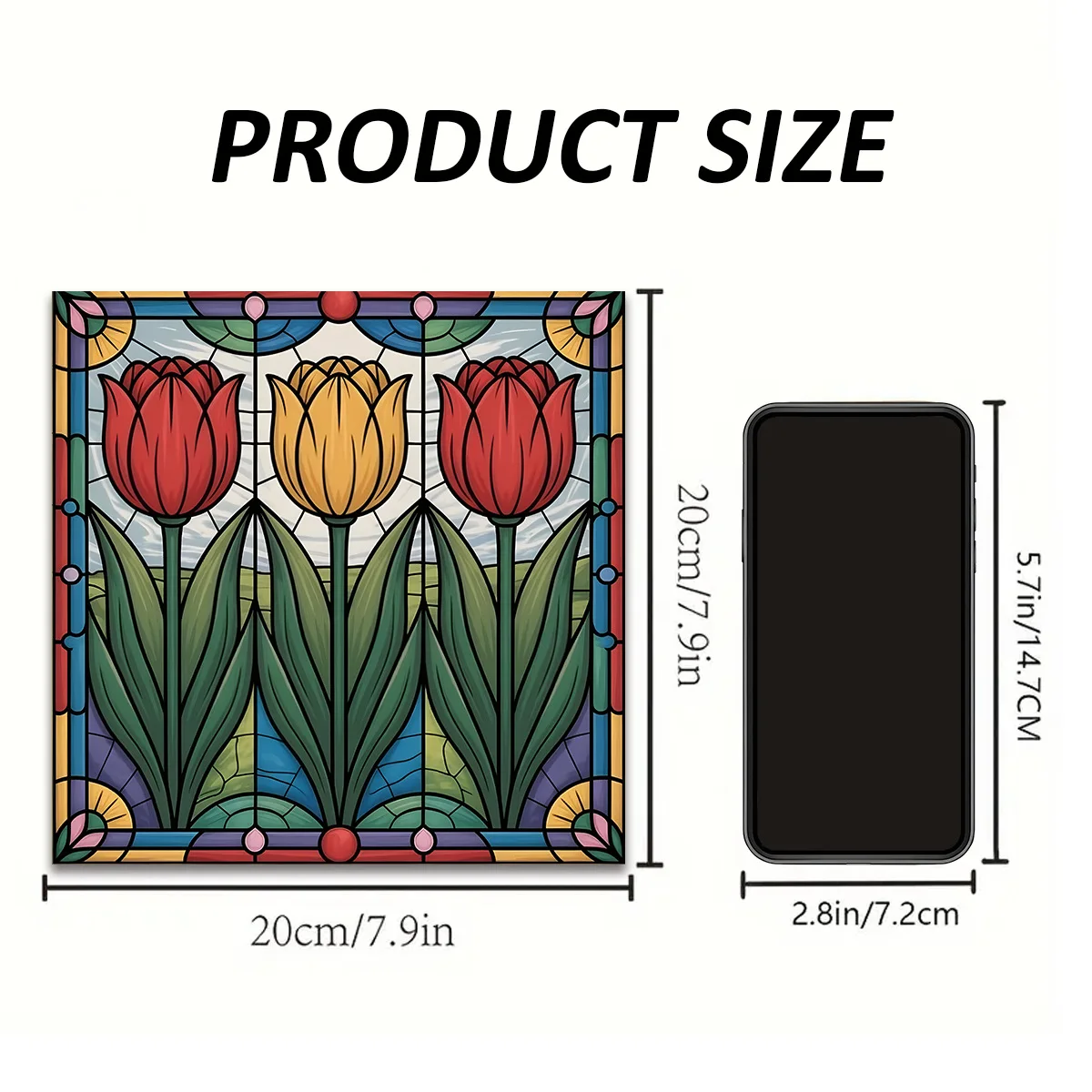 Stained Glass Tulip Coloring Book Vintage Mosaic Tulip Floral Stained Window Relax Art Book For Botanical Fans