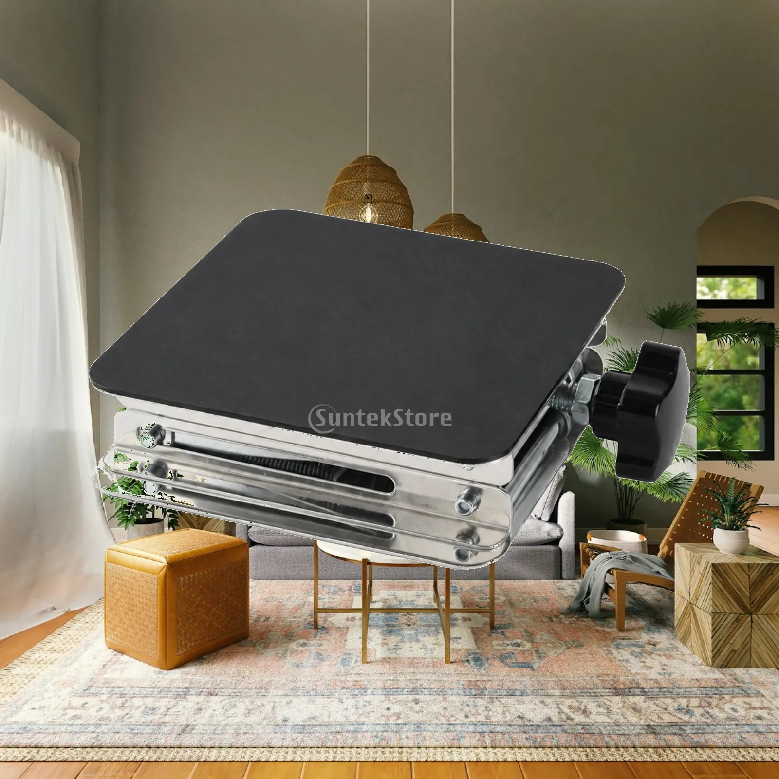 Anti Slip Lift Platform Stainless Steel Scissor Mechanism Manual Height Adjust 2