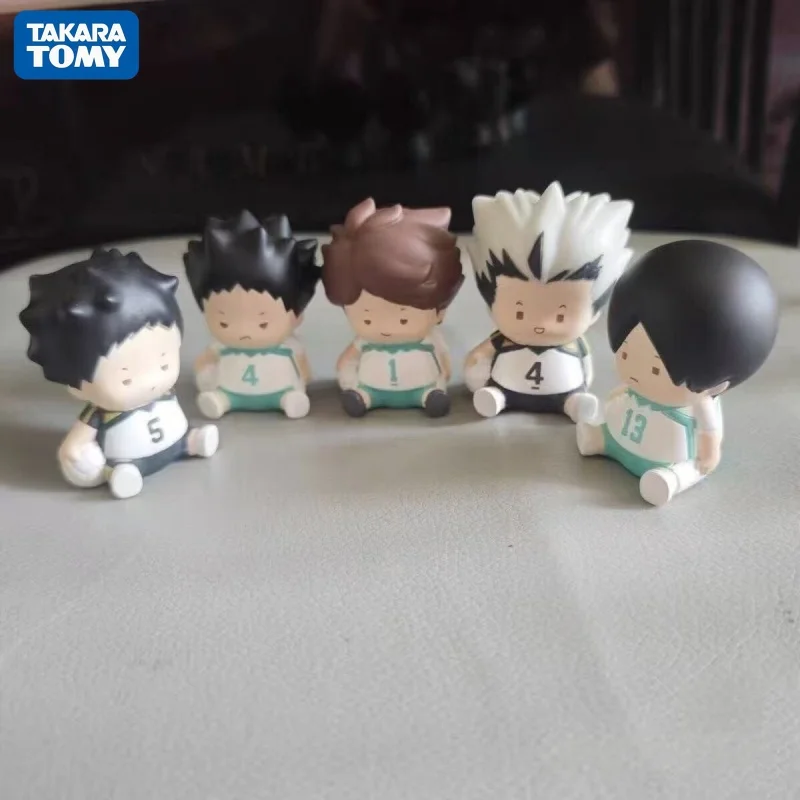 

Takara Tomy Haikyuu Chibi Gashapon Figure 55mm Sitting Character Figurine Aoba Johsai Fukurodani Collectible Desktop Ornament