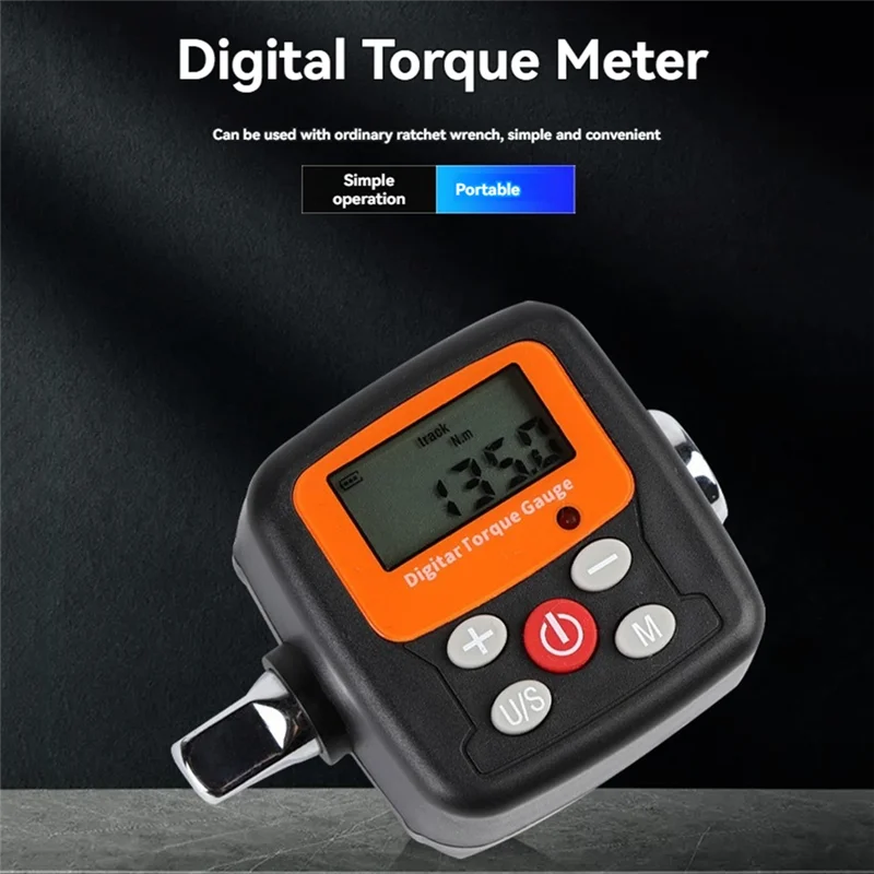 ABLL-デジタルトルクゲージトルクレンチテスター LED ディスプレイ付きデジタルトルクレンチアダプター車自転車修理用