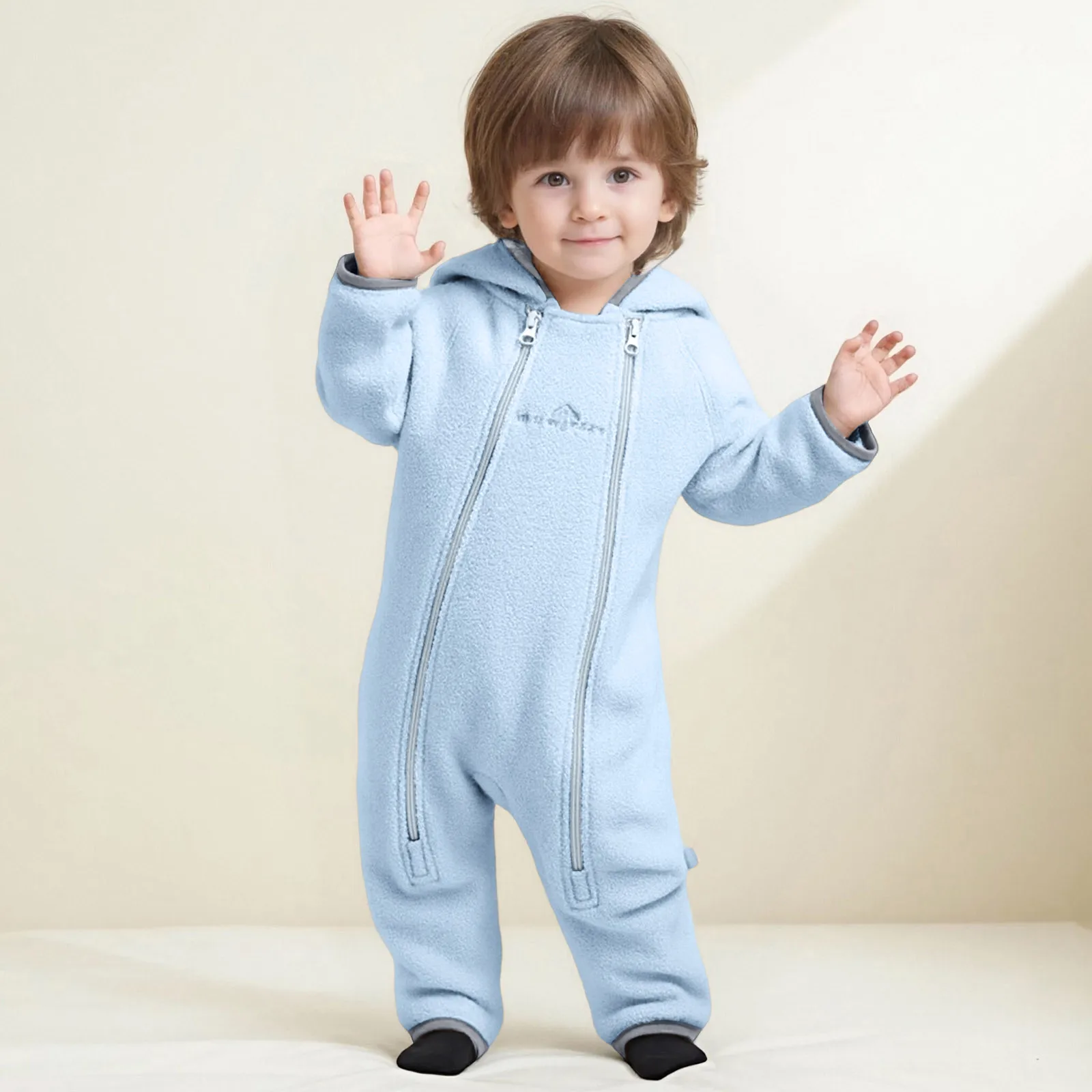 

Двусторонний детский комбинезон, плюшевый флисовый термокомбинезон, зимний зимний комбинезон для новорожденных, мягкие пижамы унисекс для младенцев, детский зимний комбинезон, одежда