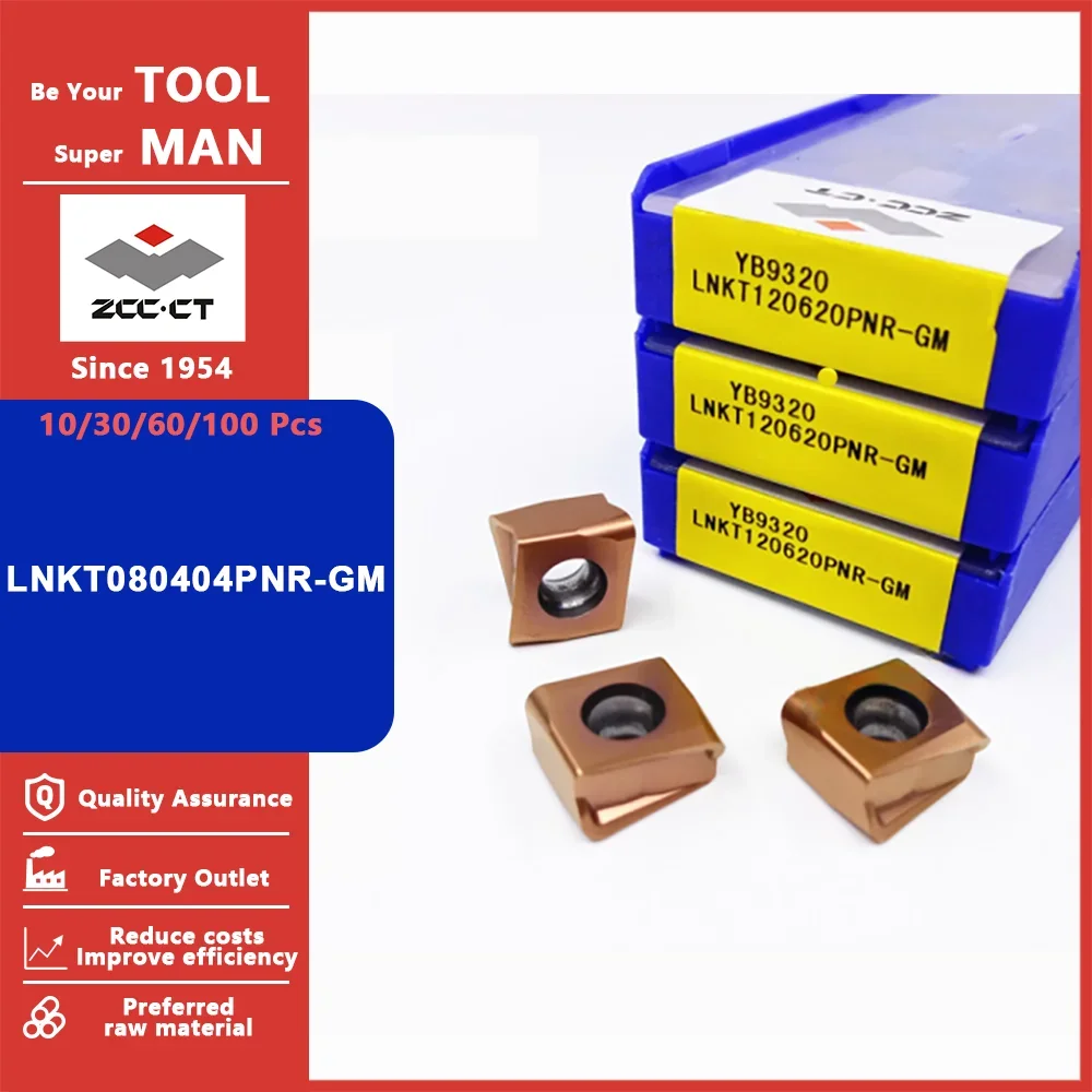 

ZCC CT Original LNKT080404PNR-GM Milling Inserts LNKT 080404 PNR GM Lathe Tool Carbide Milling Turning Tools
