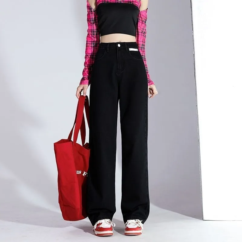 

Vintage High-Waisted Wide Leg Straight Jeans for Women Jeans Woman Baggy Jeans Women