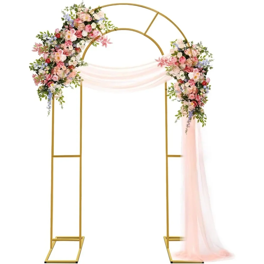 

Double Arch Backdrop Stand Metal Open Arch Backdrop Frame U Shaped Wedding Arches for Ceremony Decoration