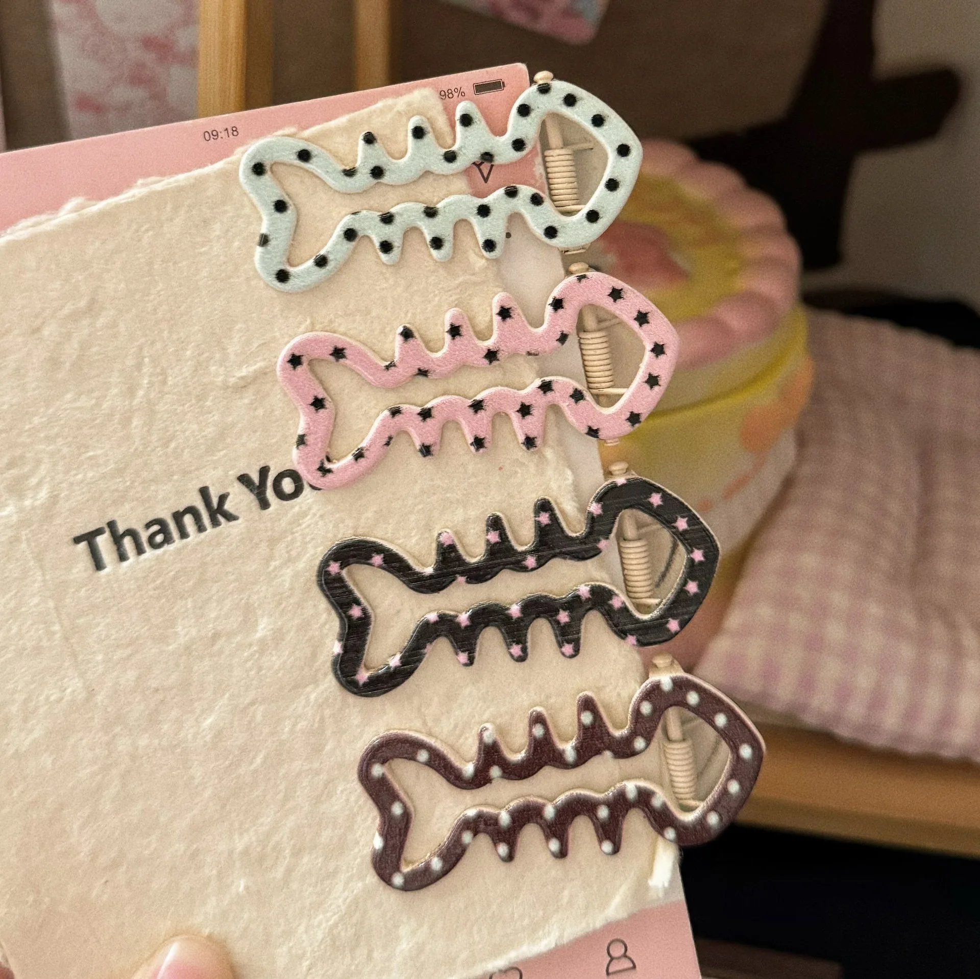 4Pcs Cute Polka Dot Hollow Bow Hair Clips Y2K Sweet Letter Bow Barrettes Women Daily Fringe Fix Decor Hair Pins Kit