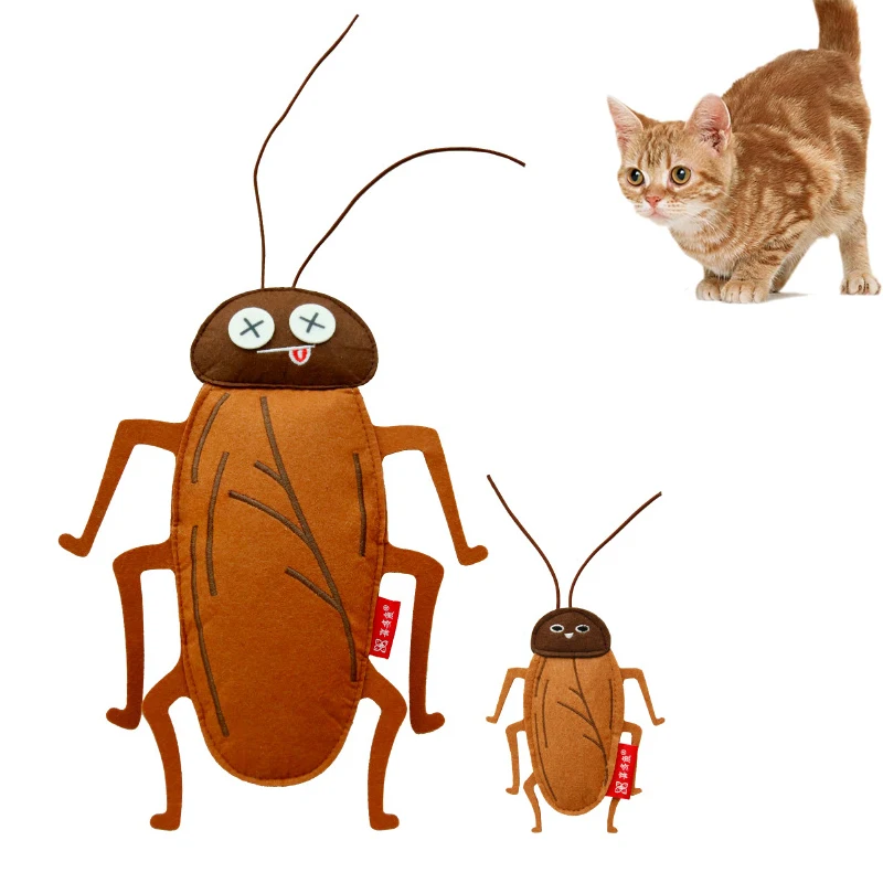 Cat Simulation Cockroach Cat Toy Interactive Cat Exercise Toys Cat Chew Kicker Toys with Catnip and Bell