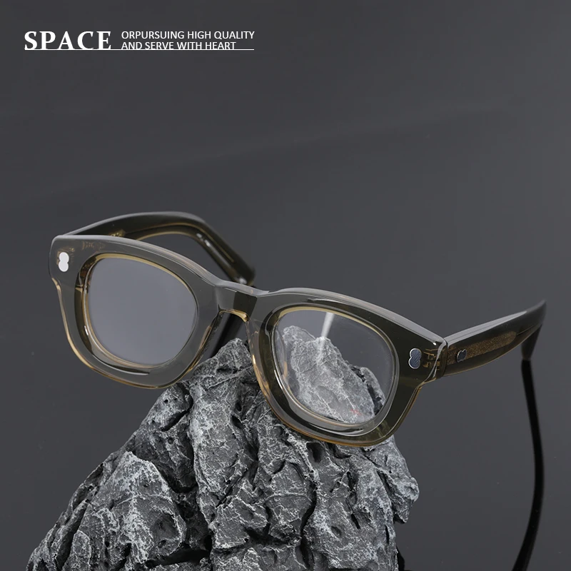 

Luxury Fashion Pure acetate Cat Eyes Man glasses frames optical eyewear Reading glasses woman personalized eye glasses 1080