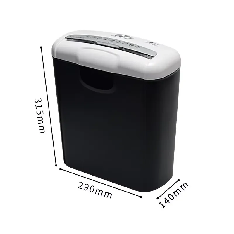 Mini Electric Paper Shredder 6 Sheet Capacity A4 Office Home Desktop Document Destroyer Quiet Operation Compact Design for