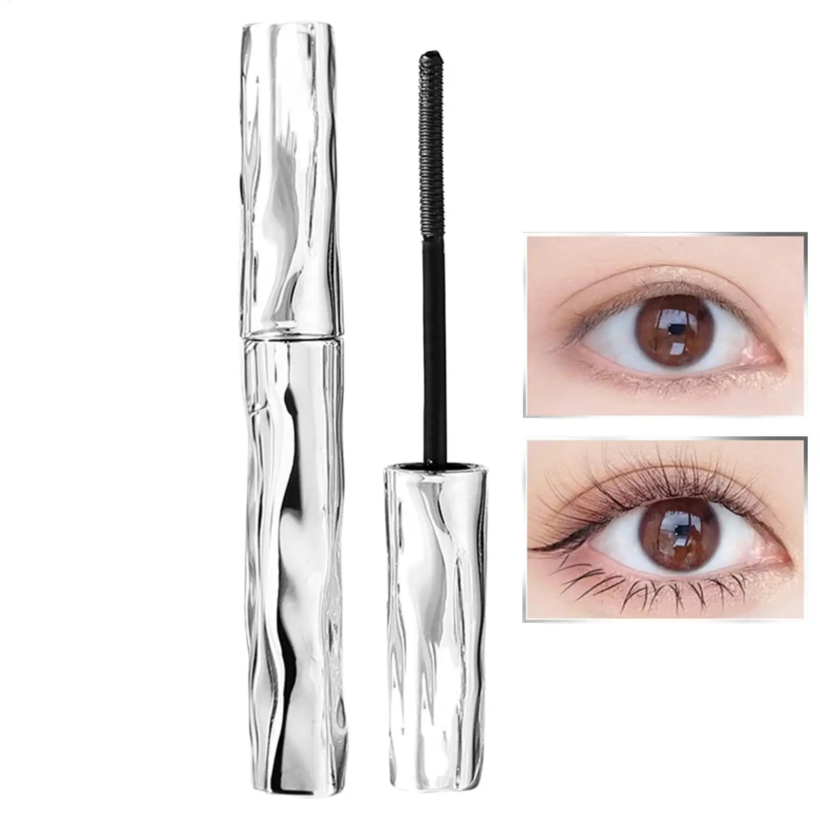 Lash Lengthening Mascara Smudge-Proof Long-Lasting black Mascara   4D Curling Lash Eyelash Liquid Volume Mascara Eye Makeup
