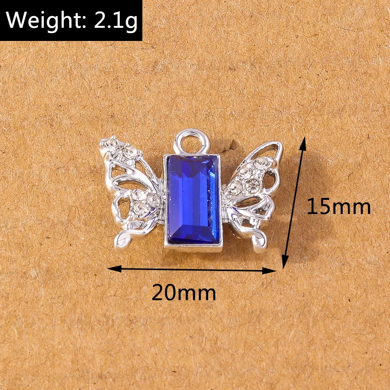 10 Stück 17*20mm Funkelnder Kristall CZ Schneeflocke Charms Anhänger für Schmuckherstellung DIY Ohrringe Halskette Zubehör Zubehör – Detail 10