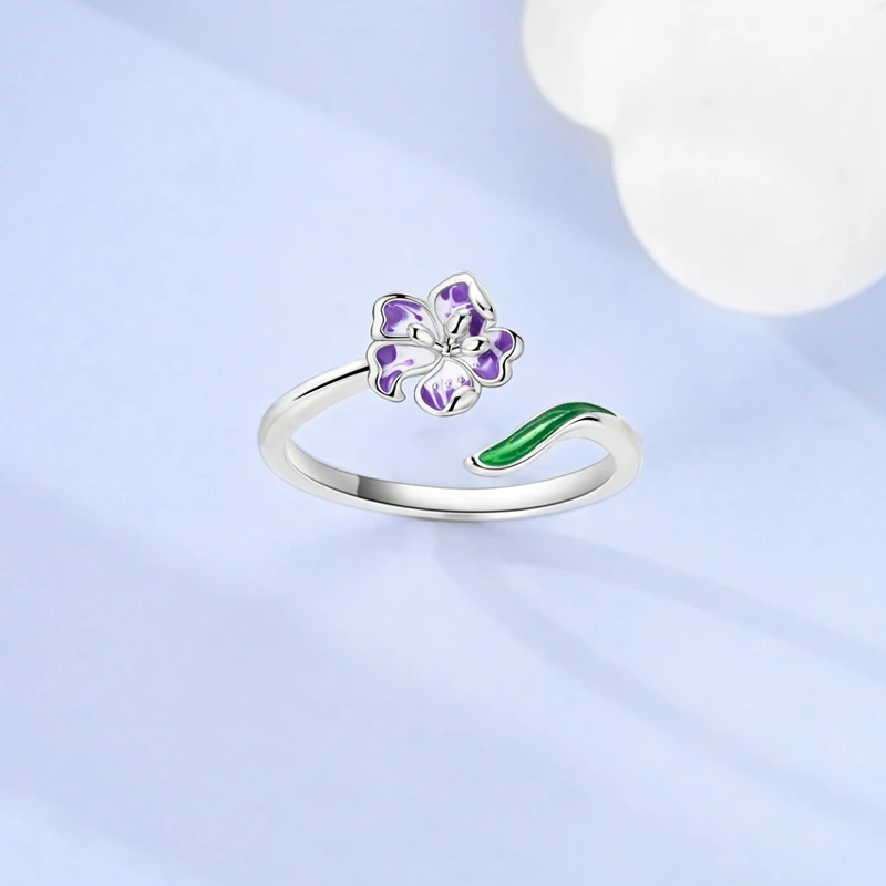 Verstellbare Ringe aus 925er-Sterlingsilber, Meerjungfrau, Flügel, Drache, Sonnenblume, Tulpe, offene Ringe für Frauen, weiblich, origineller Verlobungsschmuck – Detail 8