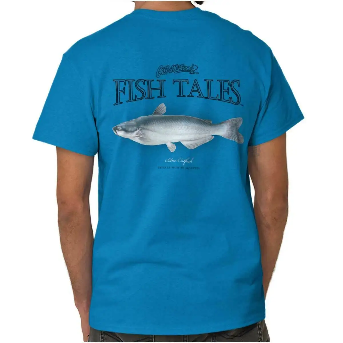 Blue Catfish Fishing Sport Fisherman Angler Gift T Shirt New 100% Cotton Short Sleeve O-Neck T-shirt Casual Mens Top