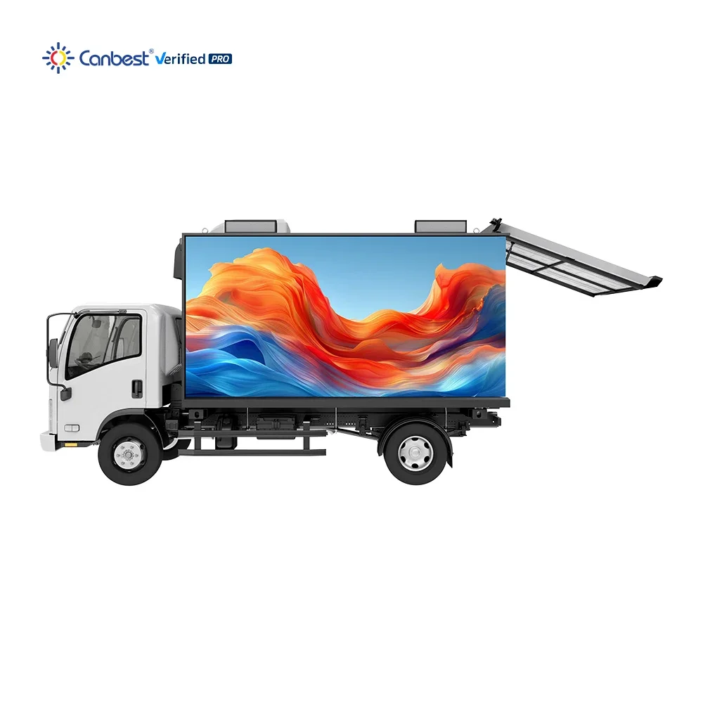 3-Side HD Full Color Vehicle Mounted LED Display Screen Waterproof Outdoor Mobile Truck LED Billboard for Roadside Commercial Ad