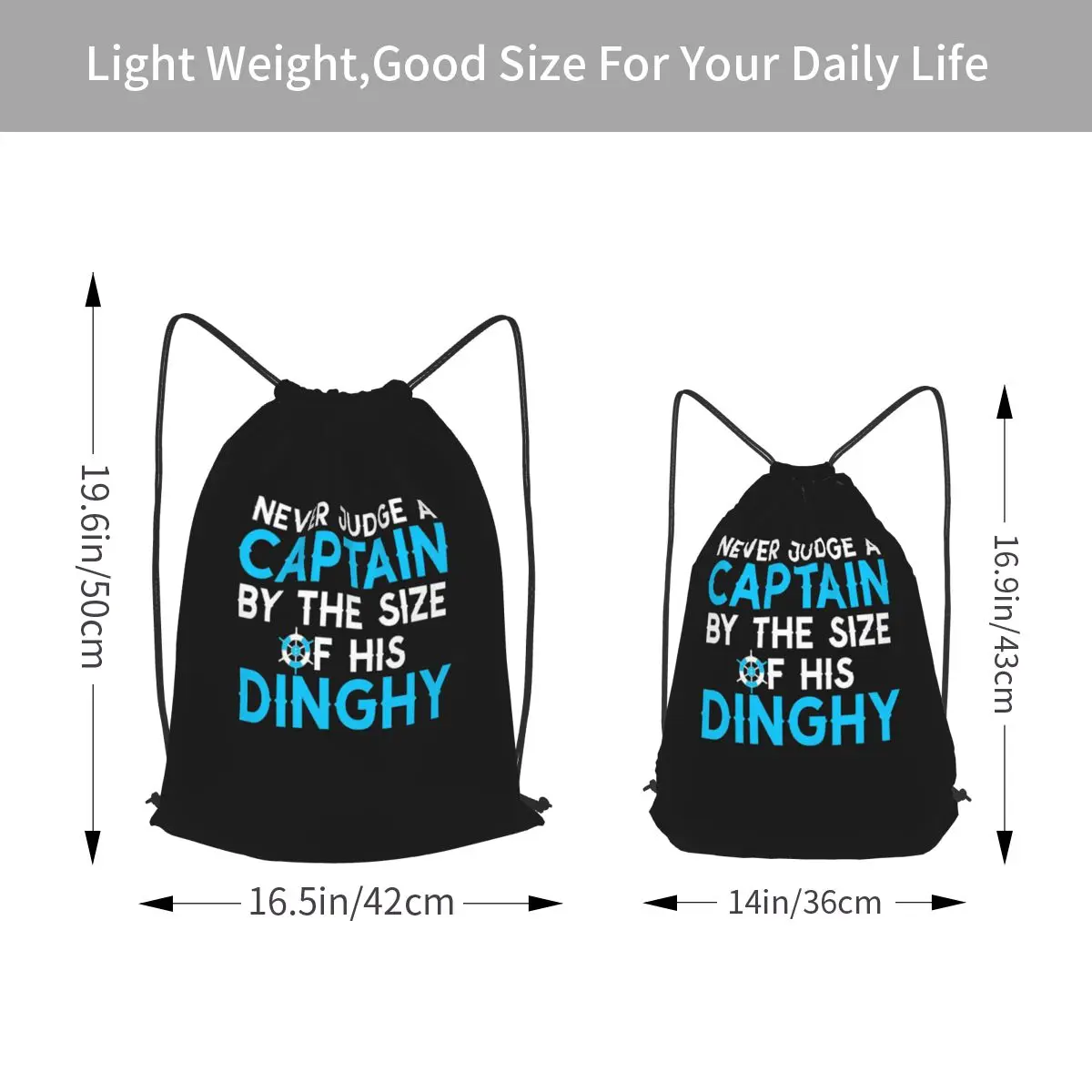 Men's Boating Captain Backpacks Multi-function Drawstring Bags Storage Bag Book Bags for Travel Students