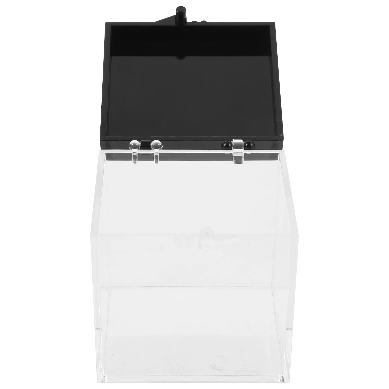 

6pcs 1x5 1x5 1cm Specimen Container Black Lid Transparent Boxes for Mineral Specimen Storage Clear Acrylic Display Container