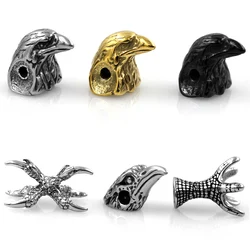 Stainless Steel Animal Eagle Head Claws Small Hole Beads Charms for Beaded Bracelet Necklace Jewelry Making Accessories 4Pcs