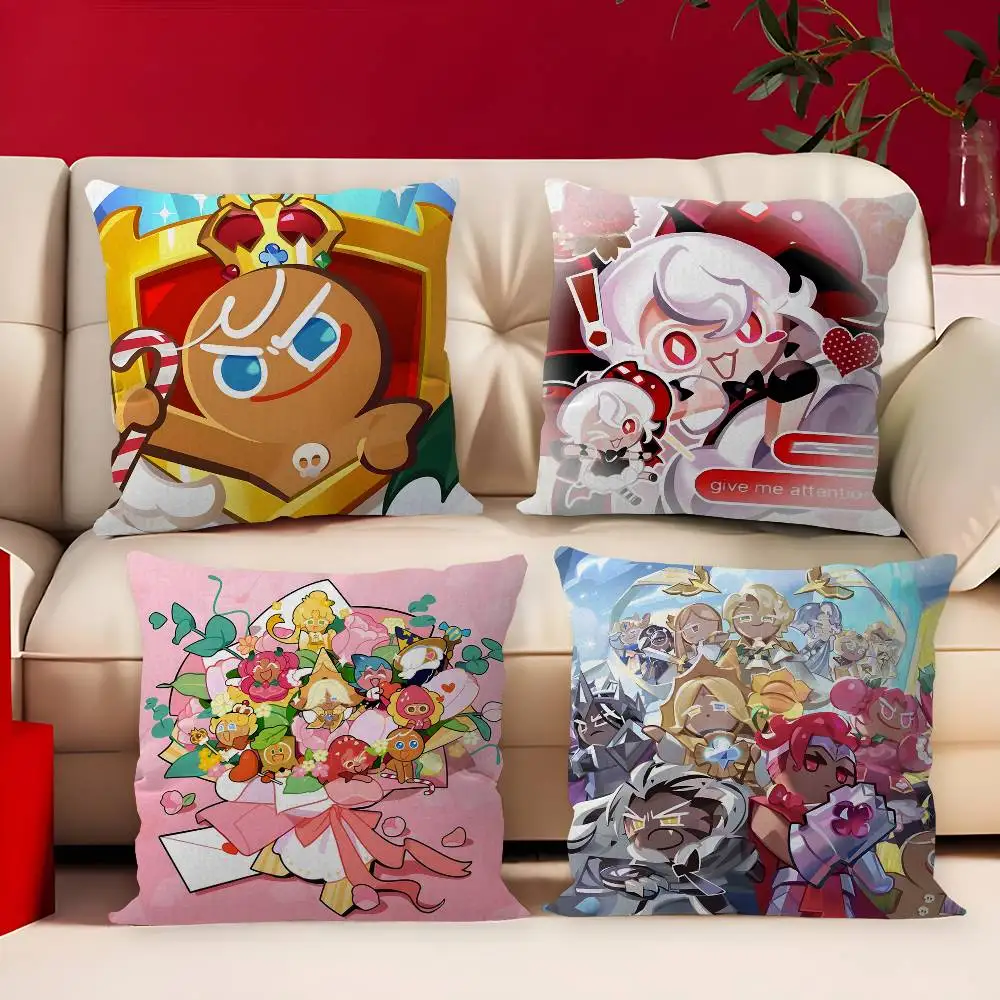 Game C-Cookie run K-ingdom Pillowcase toon Gift Cushion Cover Bedroom Home Sofa Chair Seat Decor pillow case
