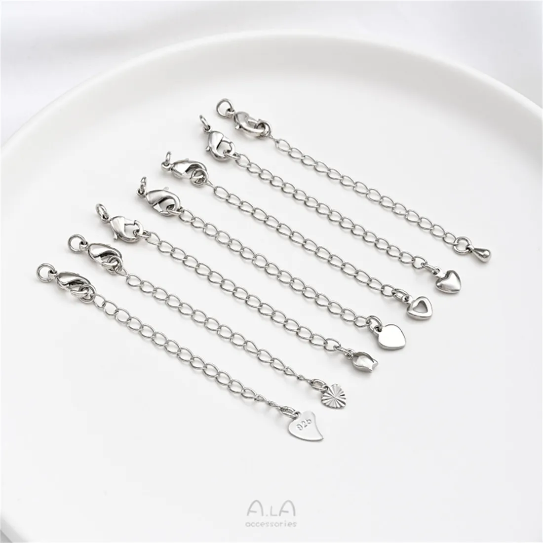 Tail Chain, Platinum Extension Chain, Homemade Bracelet, Necklace, Extension Chain, Handcrafted DIY Handmade Headpiece Accessory image 2