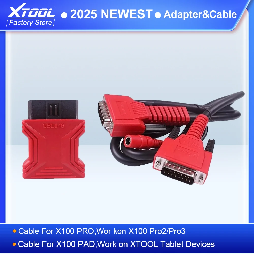 Universial XTOOL OBD2 16PIN Adapter For X100 PAD X100 PRO OBDII Connector For D7/D8/D9/A80PRO/IP608/IP819/X100 PAD3/X100MAX