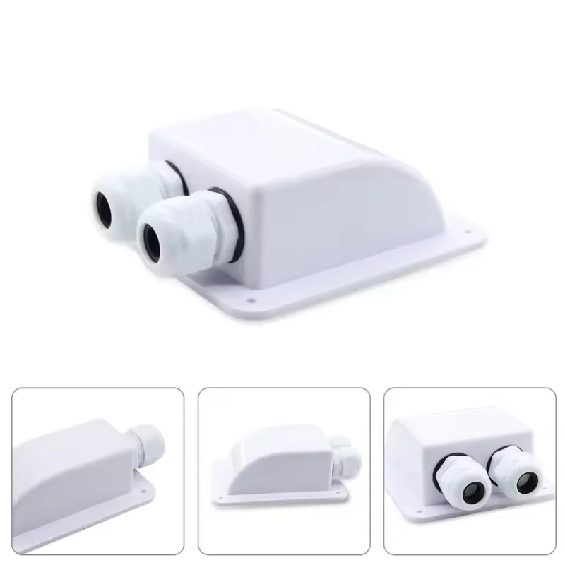 Waterproof ABS Solar Panel Double/Single Hole Wire Cable Entry Gland Sealing Junction Box Curved Connector For RV Caravan New