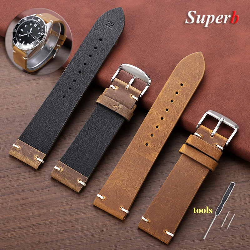 Watches Rolex Smartwatch - Gelang Kulit Sapi Jahitan untuk Omega