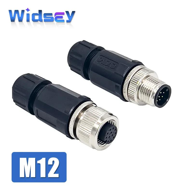 M12 17Pin Welding Aviation Plug Waterproof Sensor 14 pin Male Female Socket m12 Gold Plating Connector IP67 Solder Connection