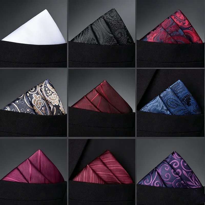Pocket Square Fabric Handkerchiefs Suit Men's Bandana Accessories Business Suit Hanky Breast Scarf Japanese Handkerchief KDJ01